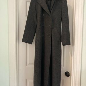 Express Dark Grey Wool Coat